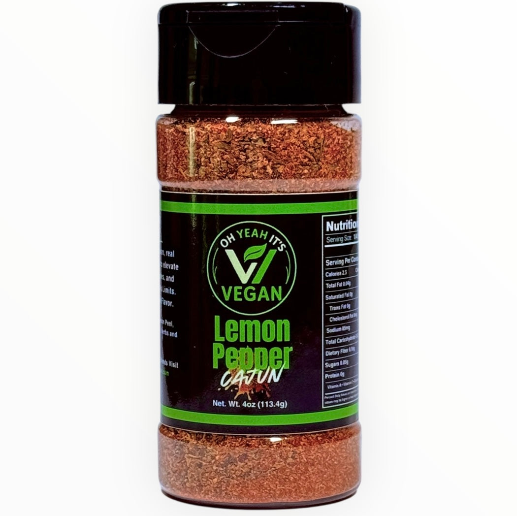Lemon Pepper Cajun vegan spice blend by Oh Yeah It’s Vegan