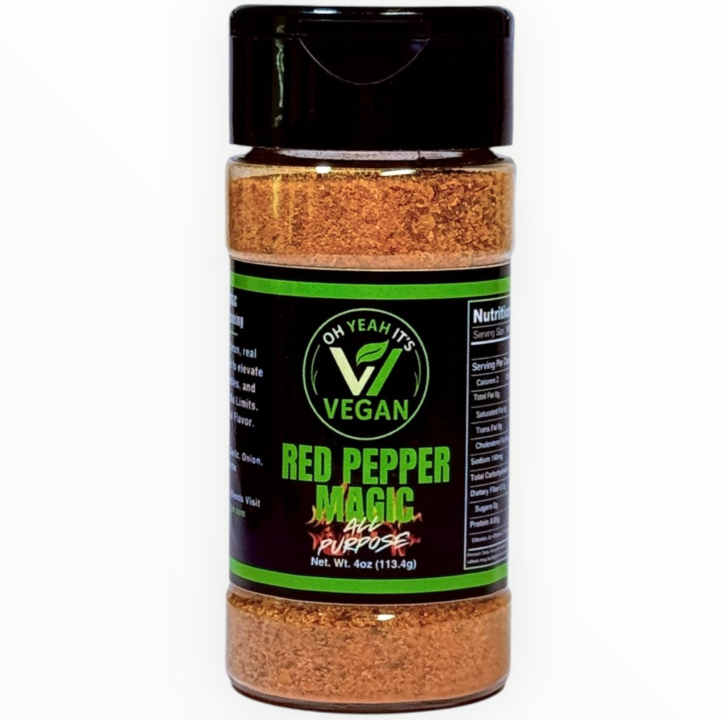 Red Pepper Magic spicy vegan seasoning by Oh Yeah It’s Vegan