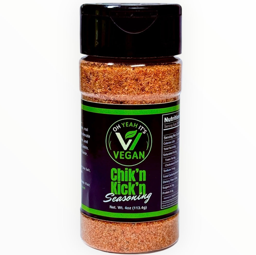 Chik’n Kick’n – bold vegan chicken-style seasoning blend by Oh Yeah It’s Vegan
