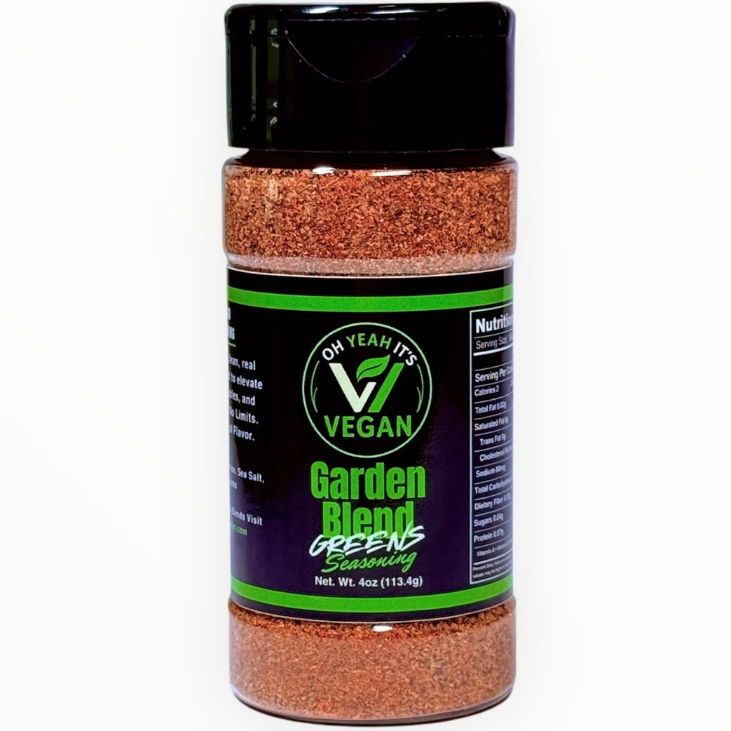 Garden Blend vegan seasoning by Oh Yeah It’s Vegan – made for greens and veggies
