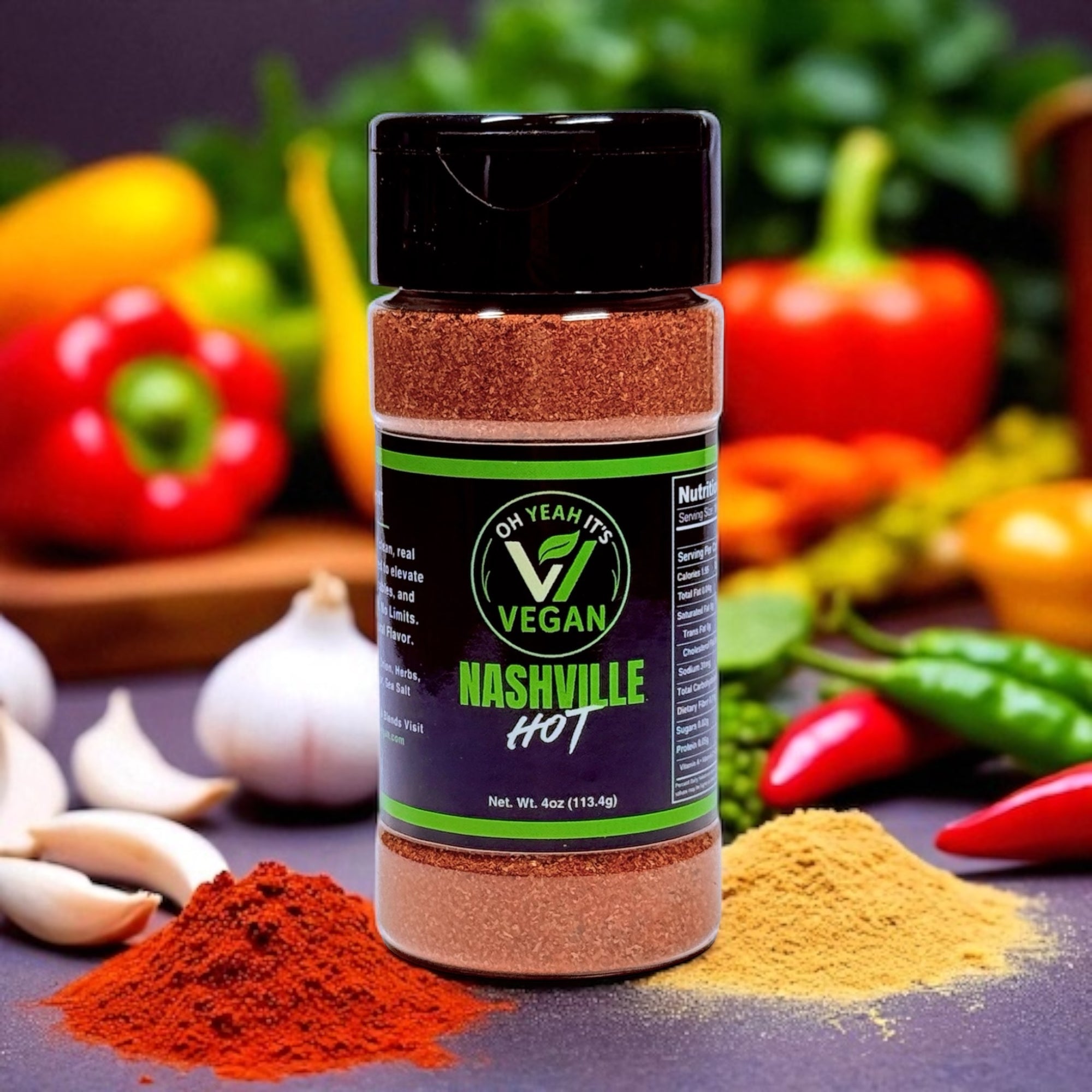 Nashville Heatwave Vegan Seasoning-Spicy Blend for Chik'n and Fish